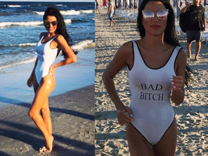 Daniela Crudu a făcut senzaţie la mare cu acest costum de baie.