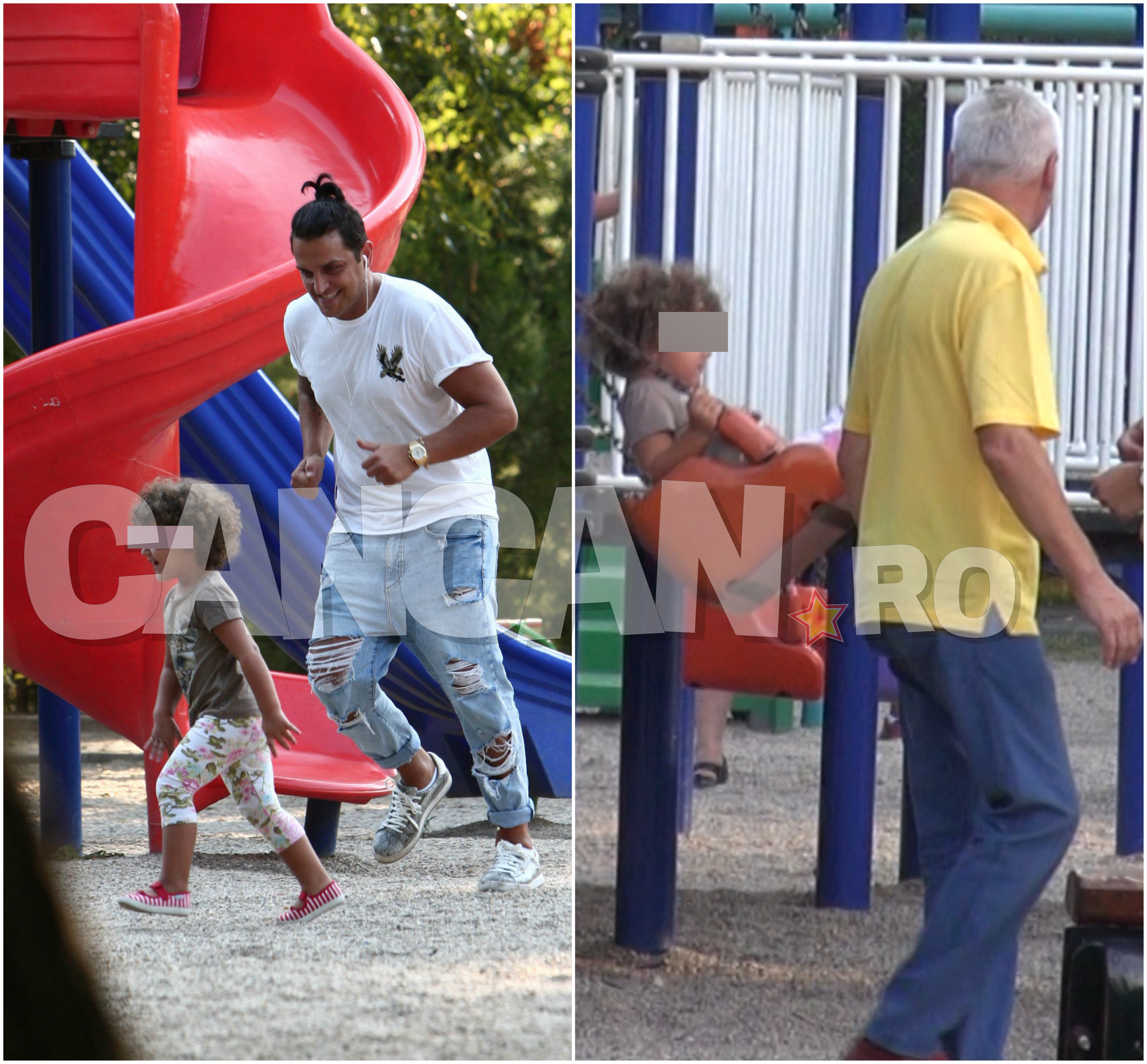 Bogdan Ionescu s-a distrat de minune alături de fiica lui, iar apoi li s-a alăturat şi fostul socru al Elenei Băsescu (foto dreapta).