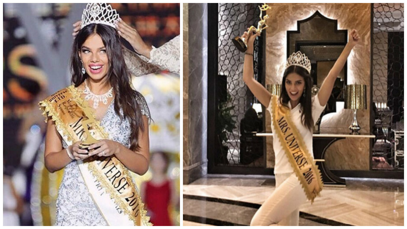 La 28 ani, Olga a câştigat titlul de Mrs Universe 2016.