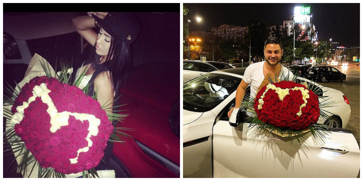 Valentin Burada i-a dăruit Margheritei un buchet de trandafiri.