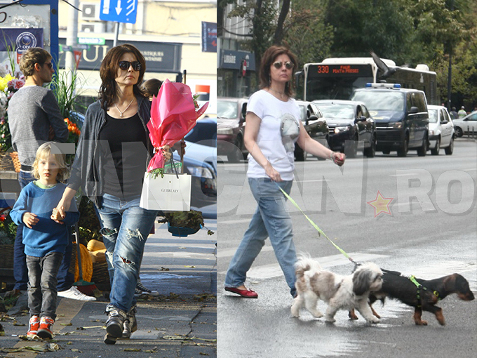 Oana Sârbu are grijă de trei ”copilaşi”: băiatul ei, Alexandru, şi doi câini.