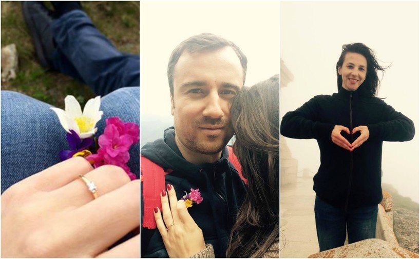 Andreea Răducan a fost cerută de soţie la Crucea Caraiman.