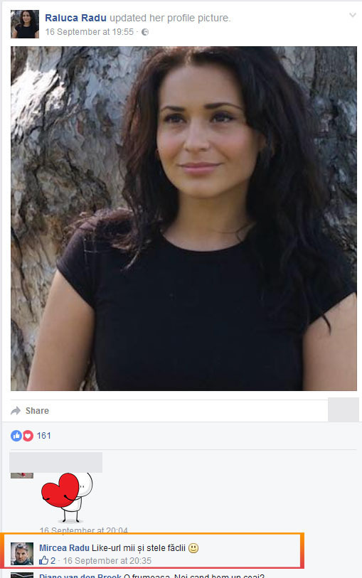 Mircea Radu îşi adoră frumoasa soţie.