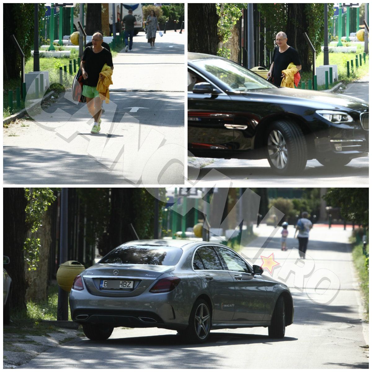 Horaţiu Mălăele a fost surprins în timp ce pleca de pe terenul de tenis.