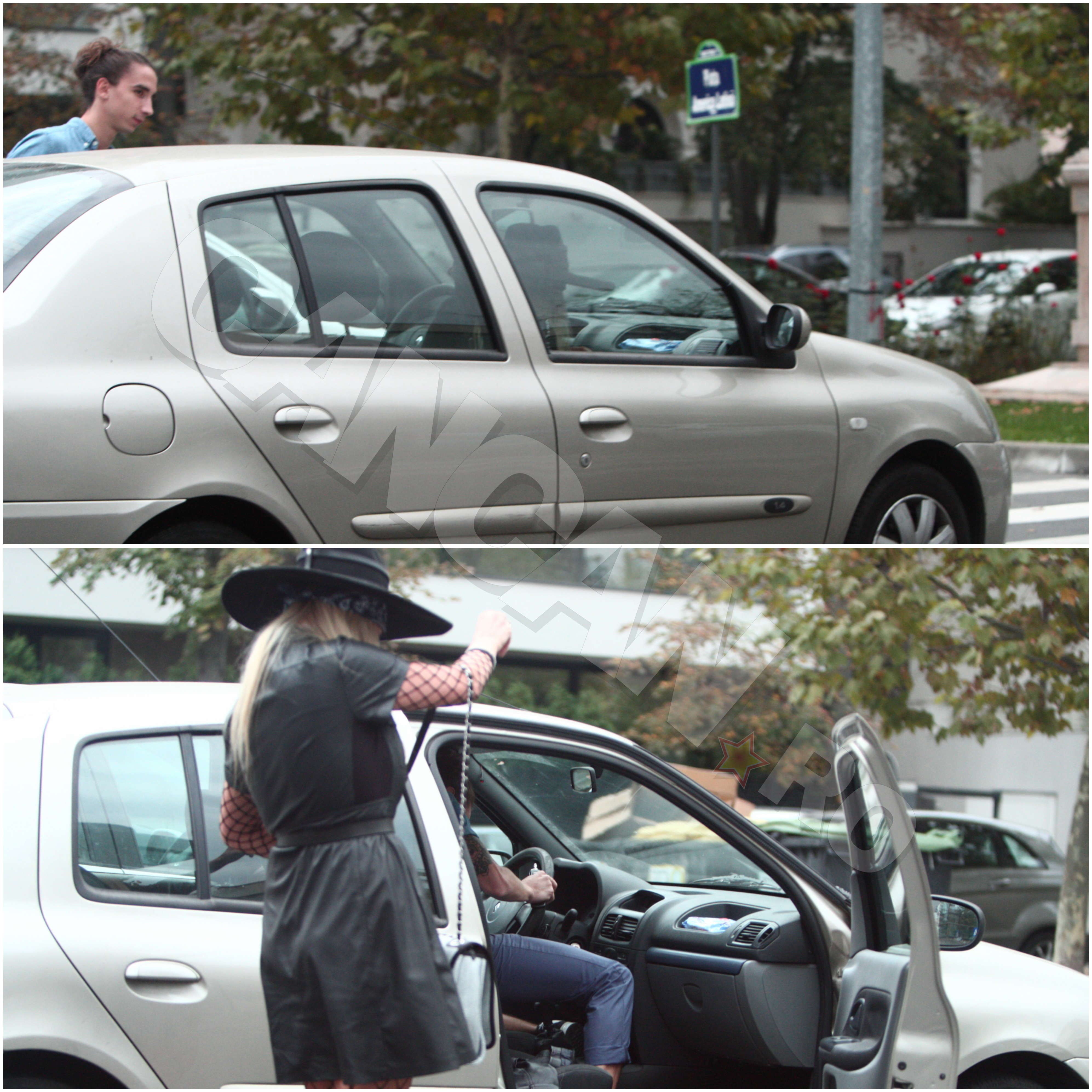 Amicul cântăreţei a găsit o metodă inedită să ajungă pe scaunul şoferului.