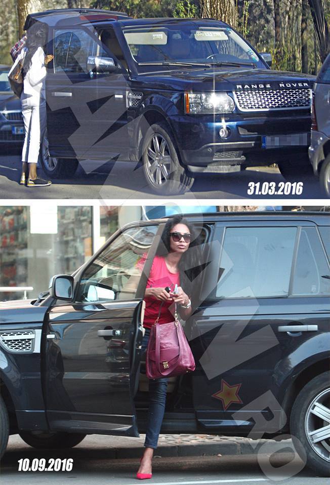 Laurette conduce un Range Rover de culoare neagră