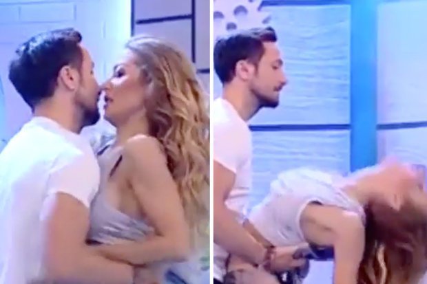 Pentru câteva clipe, Dani Oţil şi Flavia au uitat că sunt în faţa camerelor de filmat