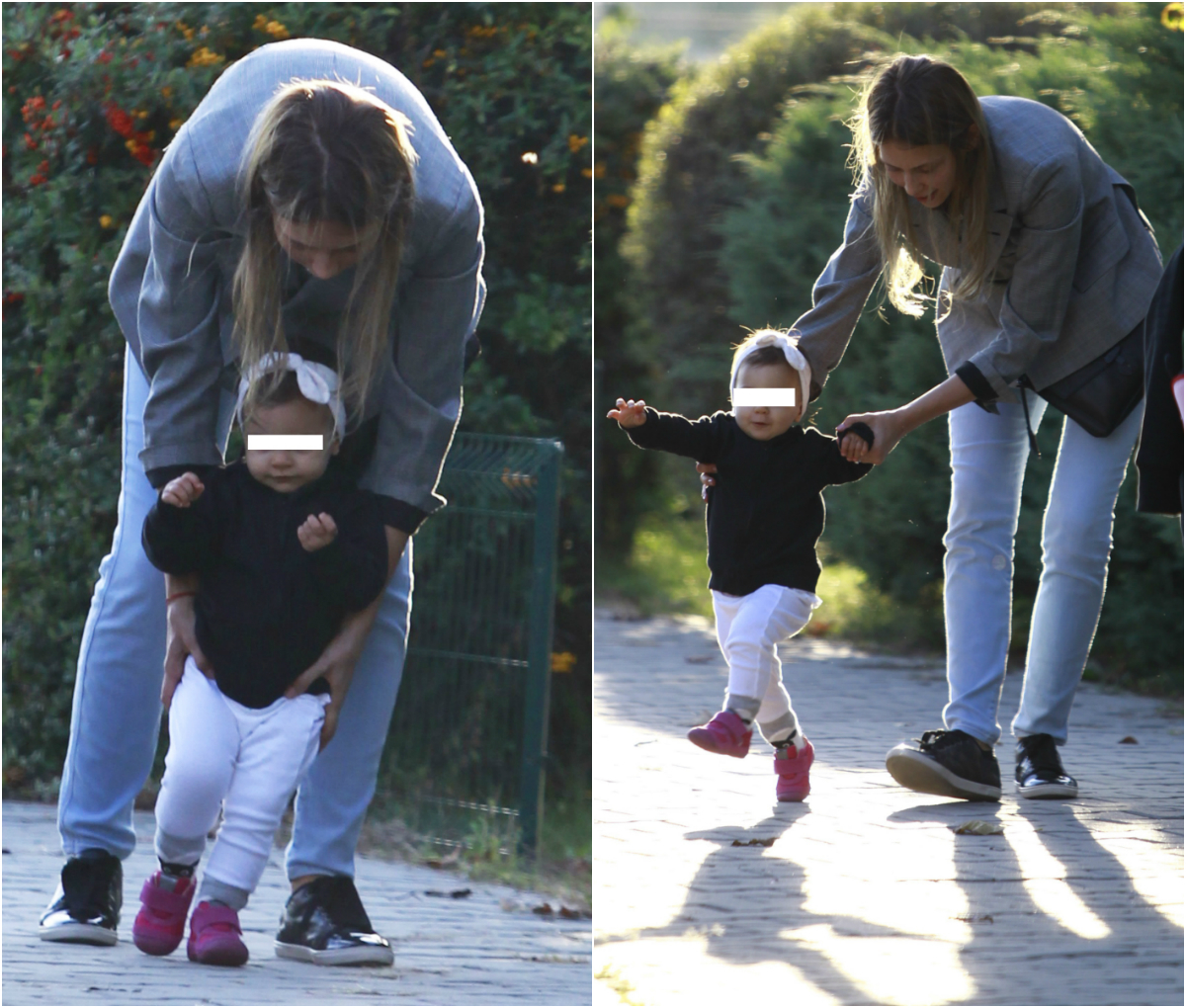 Cristina Şucu a asistat la primii paşi ai fiicei sale, în vârstă de un an de zile