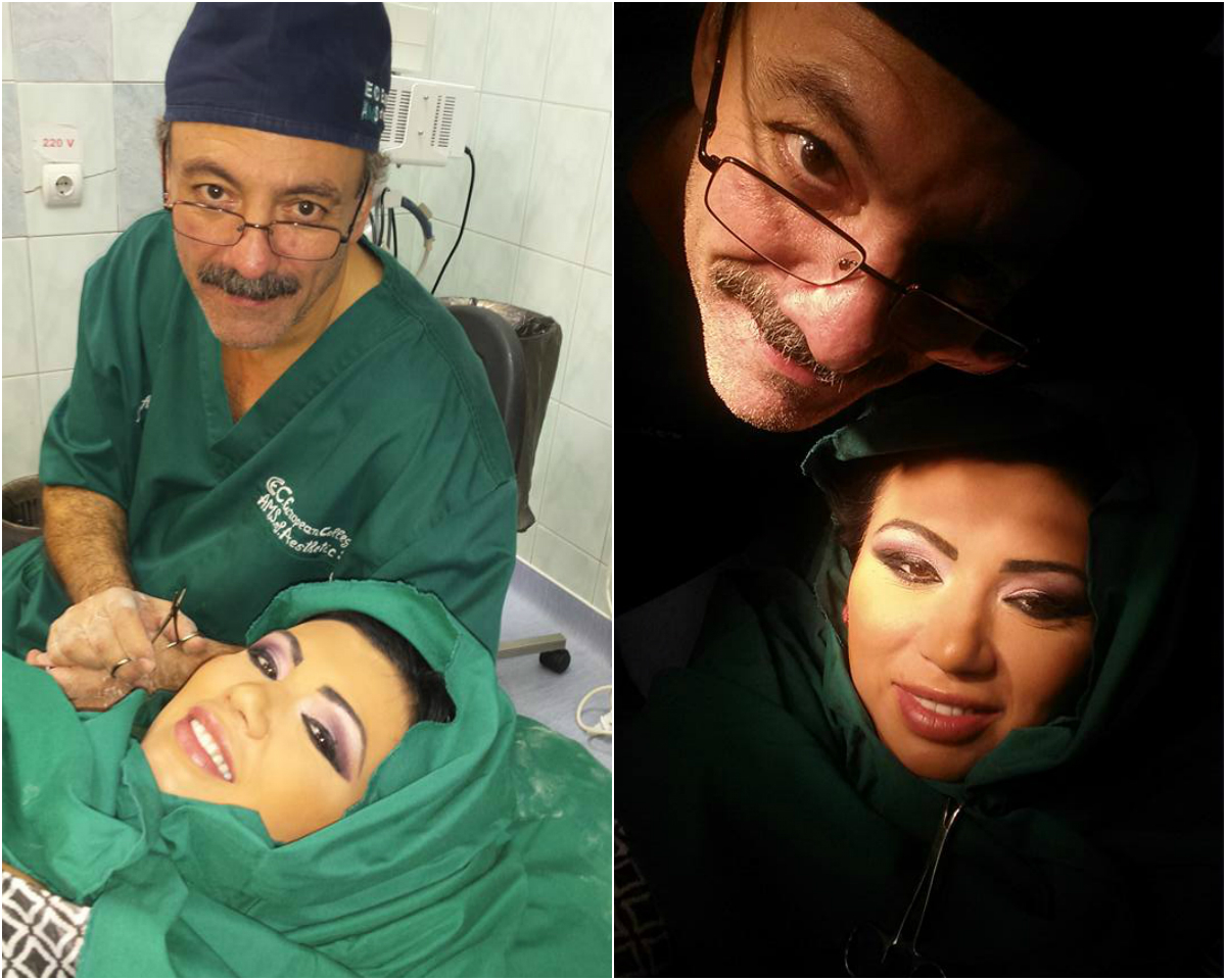 Adriana Bahmuţeanu a postat mai multe imagini de pe masa de operaţie