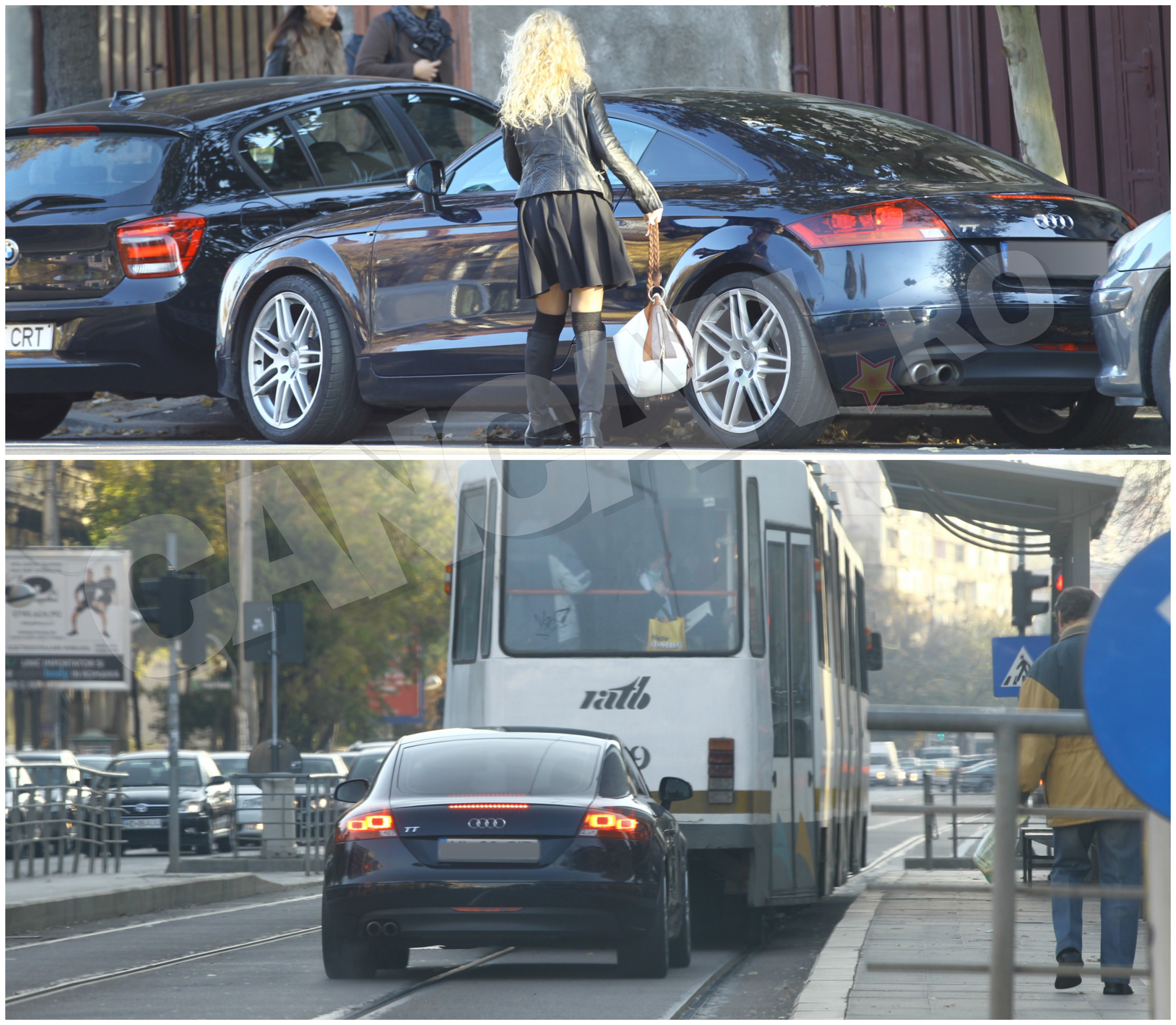 Sandra nu a ţinut cont deloc de regulile de circulaţie, mergând periculos prin Capitală!