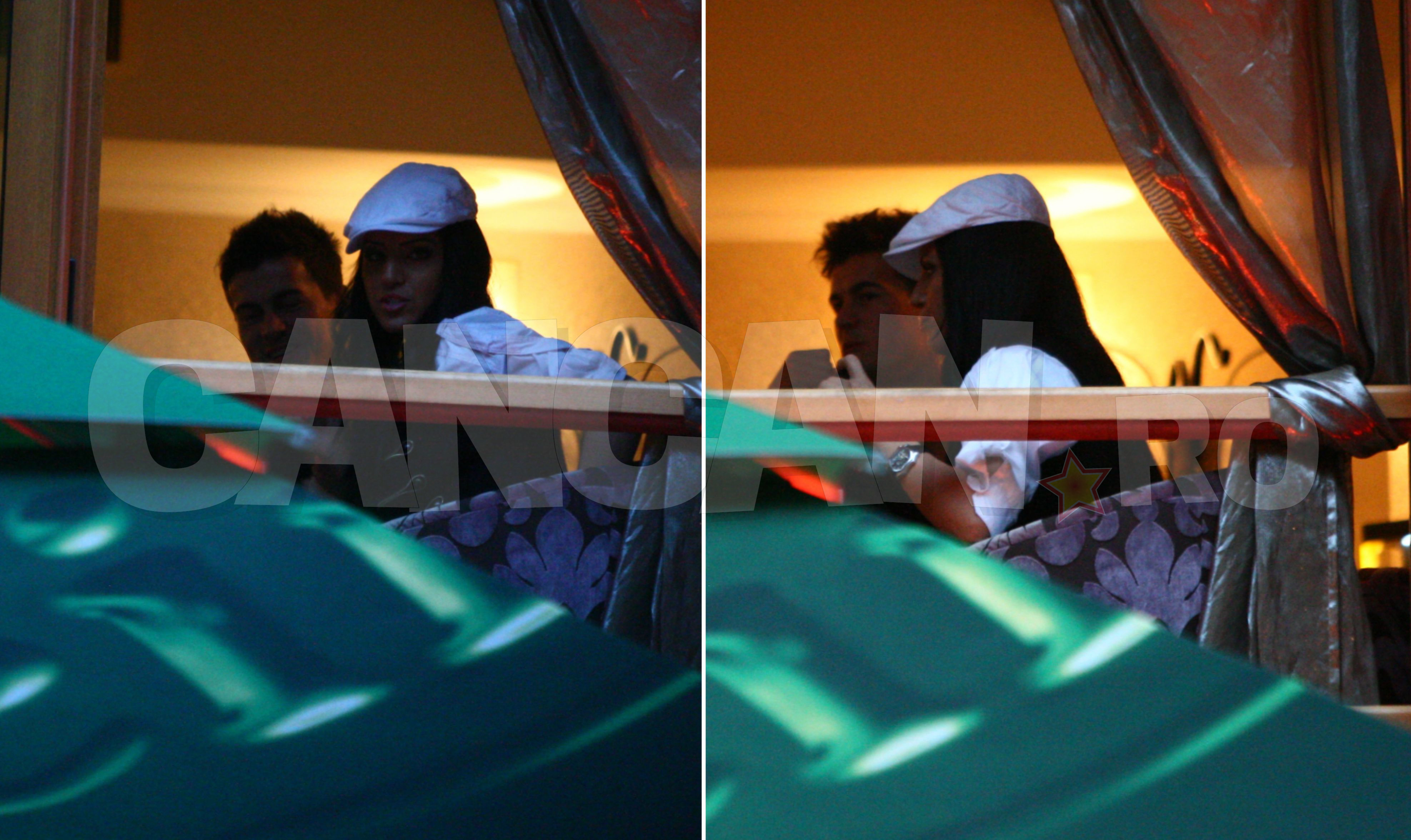 Deşi s-au ferit de gesturi romantice evidente, Alexandrov a stat constant cu ochii pe iubita sa.