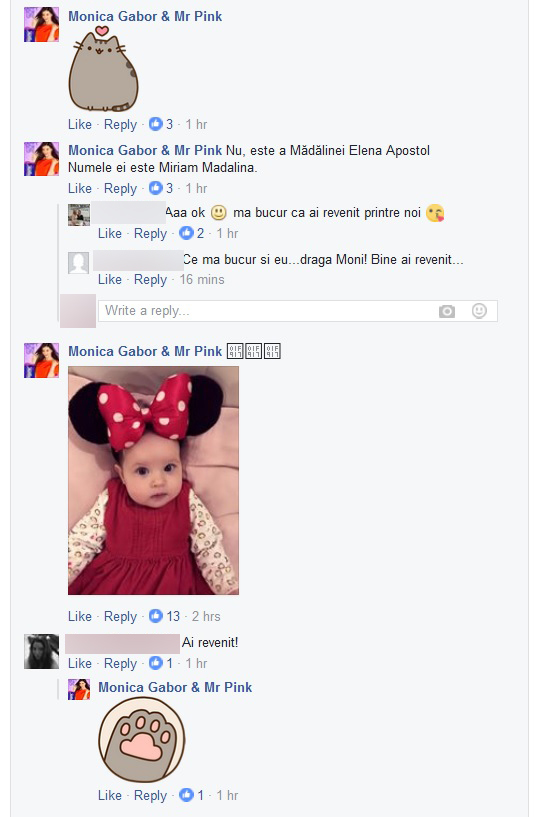 Monica Gabor a publicat o postare pe Facebook după mai bine de doi ani.