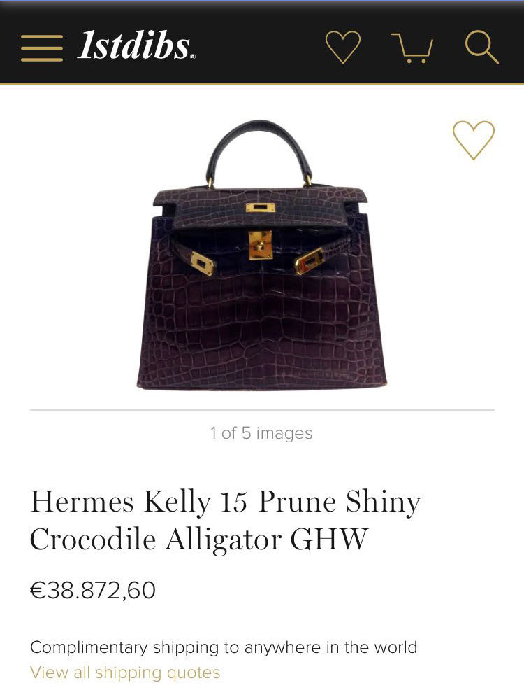 Această geantă Hermes de crocodil este un model atipic în valoare de aproximativ 40.000 de euro