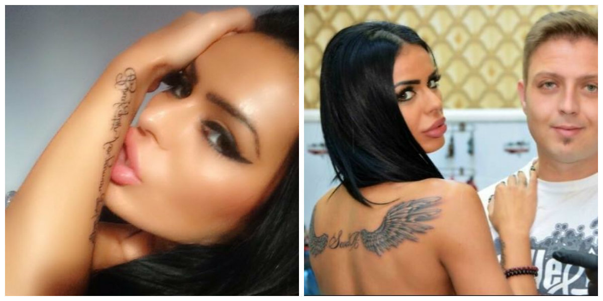 Renata are tatuaje în limba turcă.