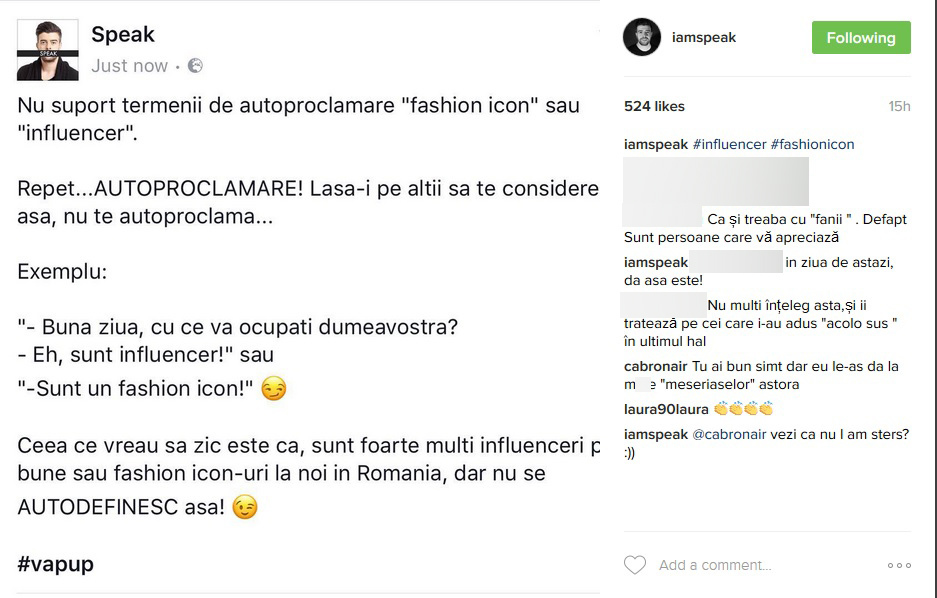 Speak o atacă dur pe fosta iubită.