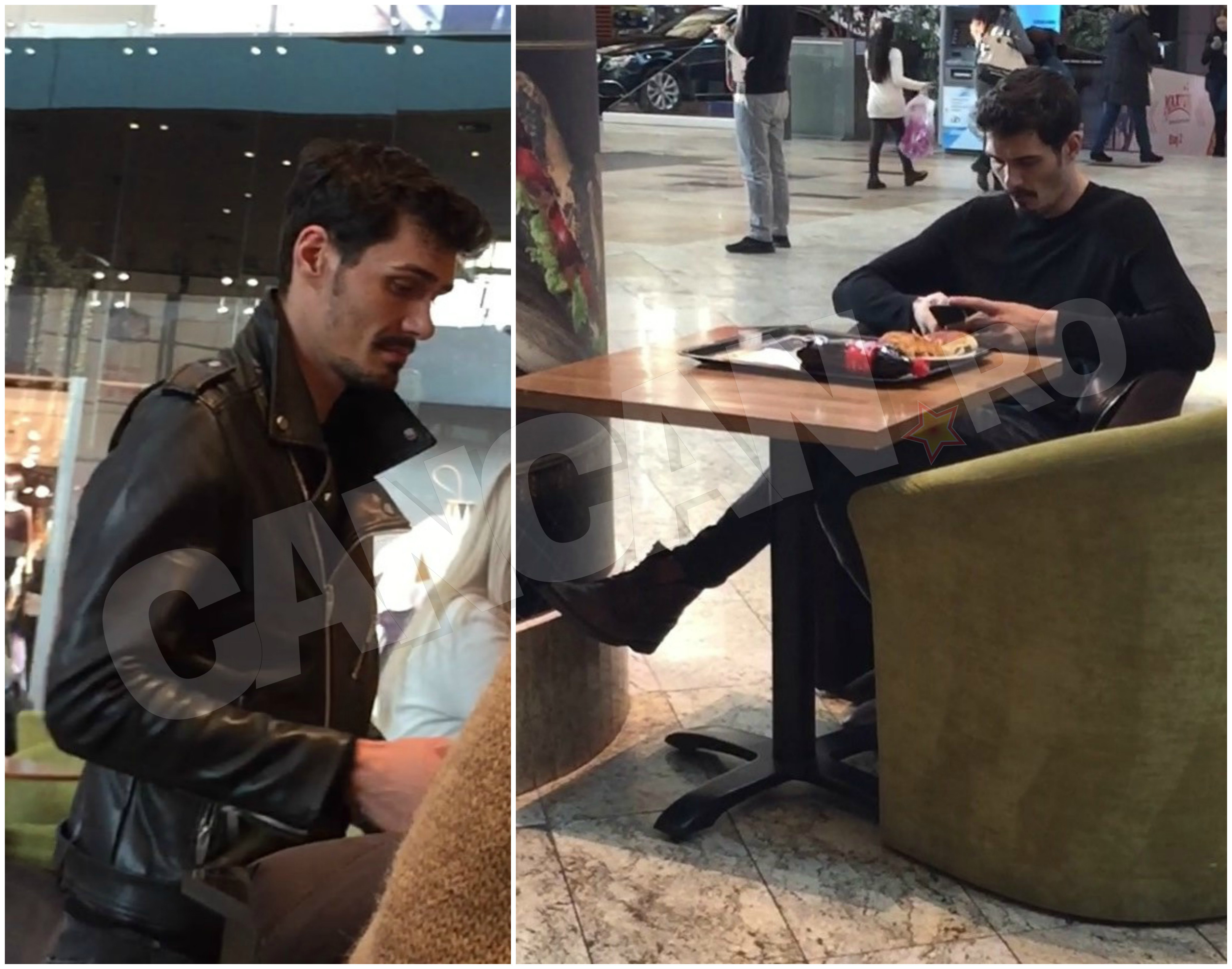 George Burcea a aşteptat cuminte, la rând, ca să comande, apoi a fost concentrat mai mult pe telefon, decât pe mâncare, gândindu-se cel mai probabil la ce fac logodnica şi fiica lui.