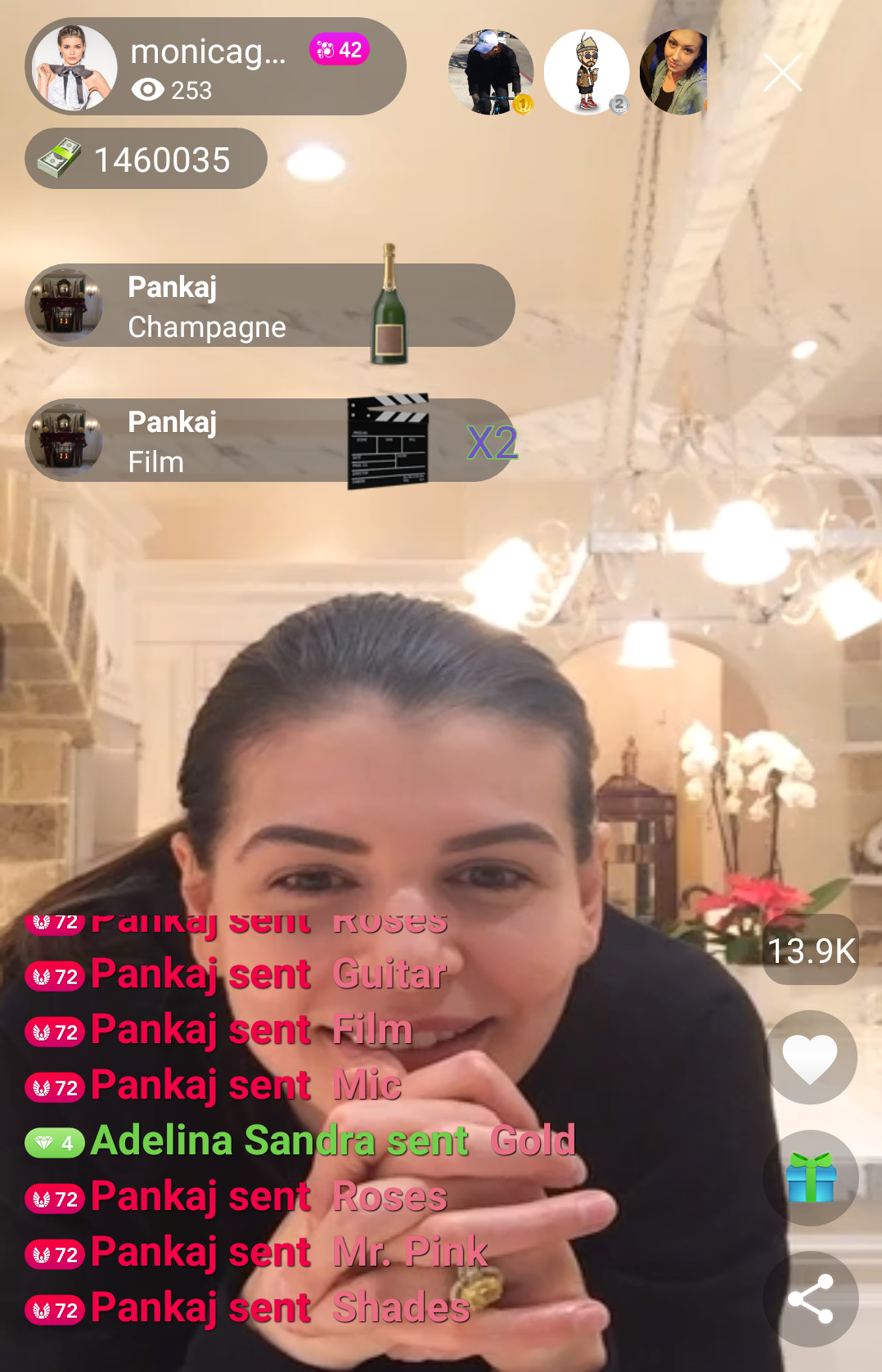 Monica Gabor a intrat în direct cu fanii ei