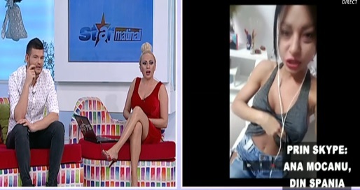 Ana Mocanu şi-a arătat burtica în direct.