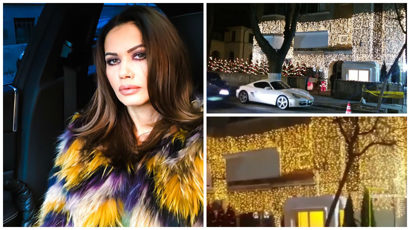 Oana Zăvoranu şi-a decorat casa cu 100.000 de beculeţe.