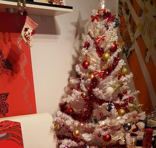 Deea Maxer a împodobit bradul şi a postat o imagine pe reţelele de socializare.