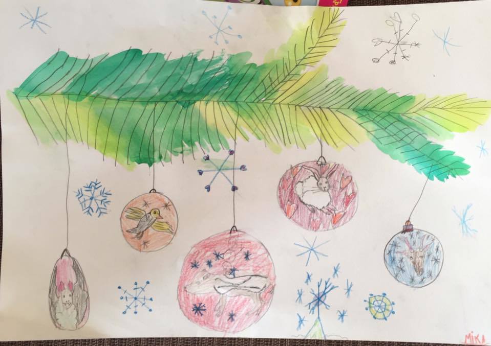 Mihai Albu a ilustrat mesajul cu un desen făcut de Mikaela, fiica lui şi a Iuliei Albu.