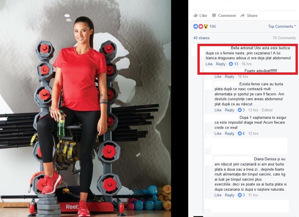 Antonia le-a arătat tuturor burtica sa de după naştere