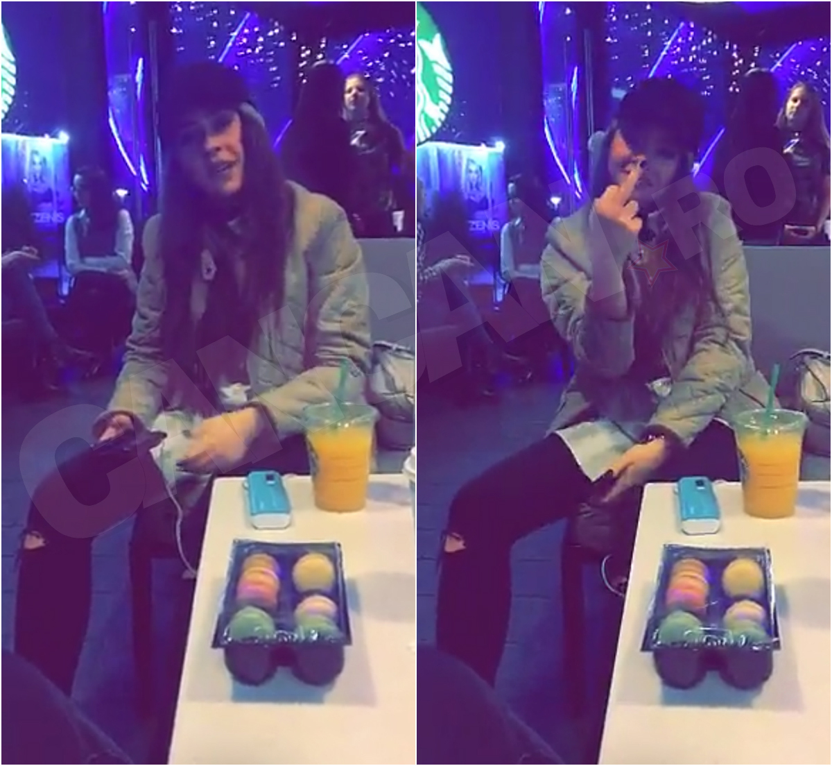 Nicole Cherry a demonstrat că nu mai este un copil şi a arătat semne obscene într-un centru comercial din Capitală