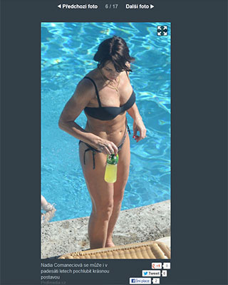 Nadia Comaneci e numai pachete de muschi la 50 de ani! Uite ce infricosator arata in costum de baie: are brate de culturista, dar celulita pe picioare