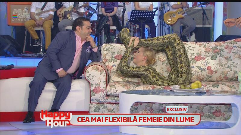 Cea mai flexibilă femeie din lume, show incendiar la TV! Uite-o pe Zlata cât de fierbinte şi sexy poate fi!