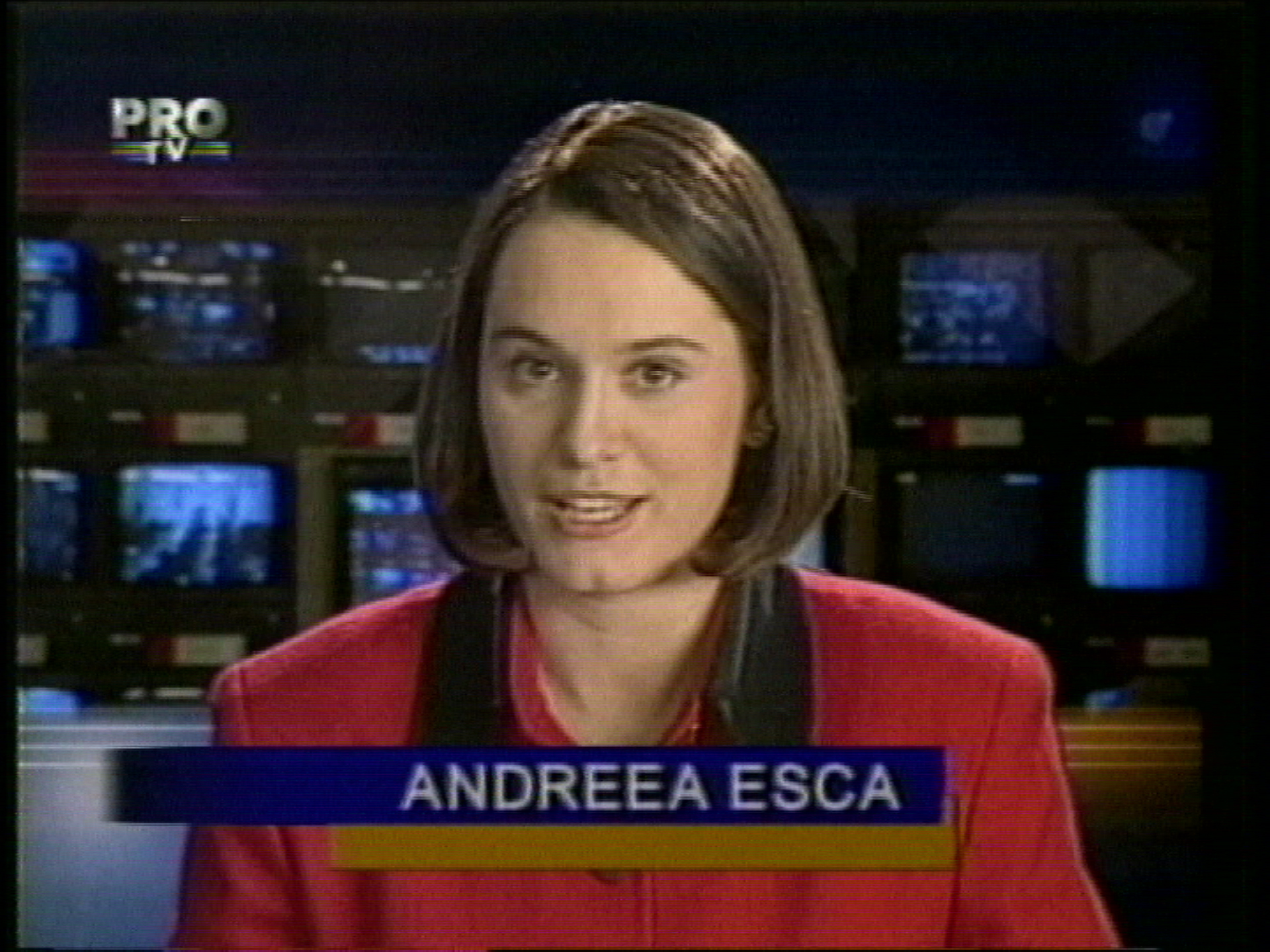 Asa arata Andreea Esca, in 1995, la prima ei aparitie sub sigla Pro TV