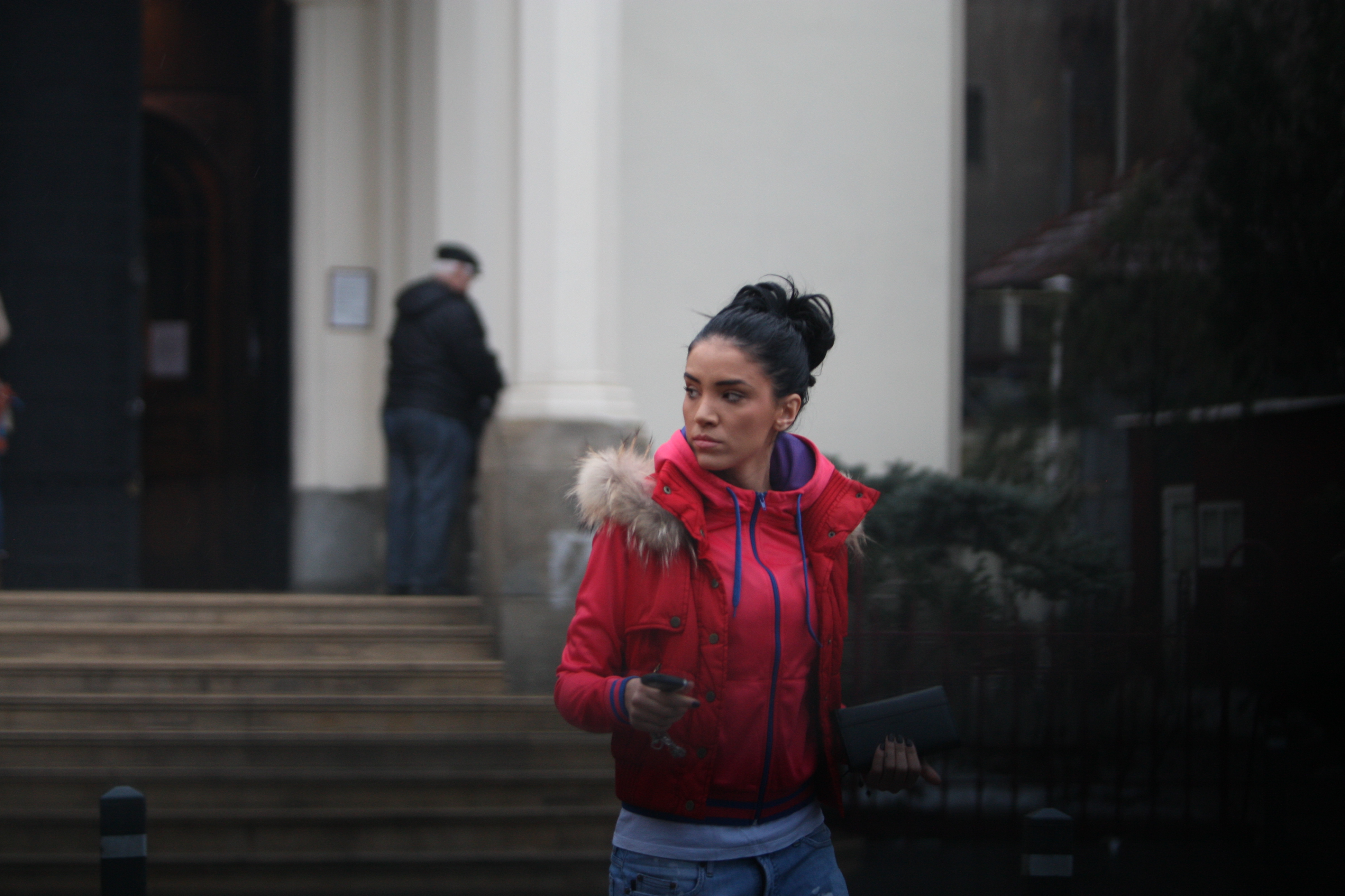 Desi nu era o zi de sarbatoare, bruneta si-a 