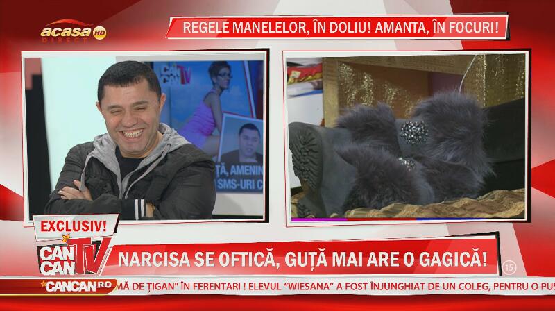 Femeia se suite in pat cu incaltarile de firma