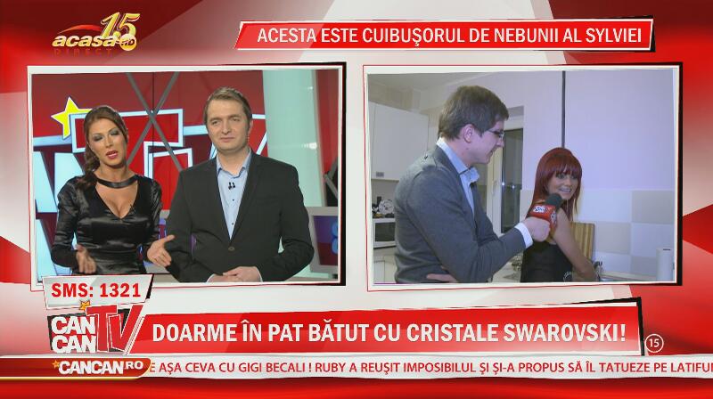 Imagini de senzaţie din noul apartament al Sylviei! Doarme în pat bătut cu cristale Swarovski, dar stă cu păianjenii morţi pe pere