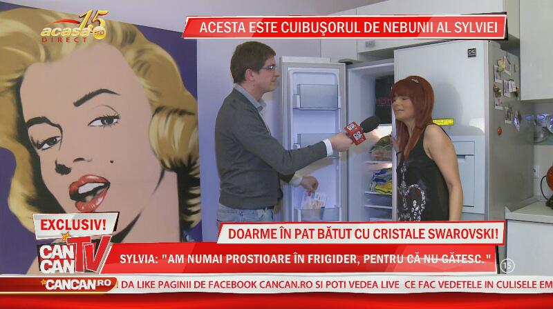 Imagini de senzaţie din noul apartament al Sylviei! Doarme în pat bătut cu cristale Swarovski, dar stă cu păianjenii morţi pe pere