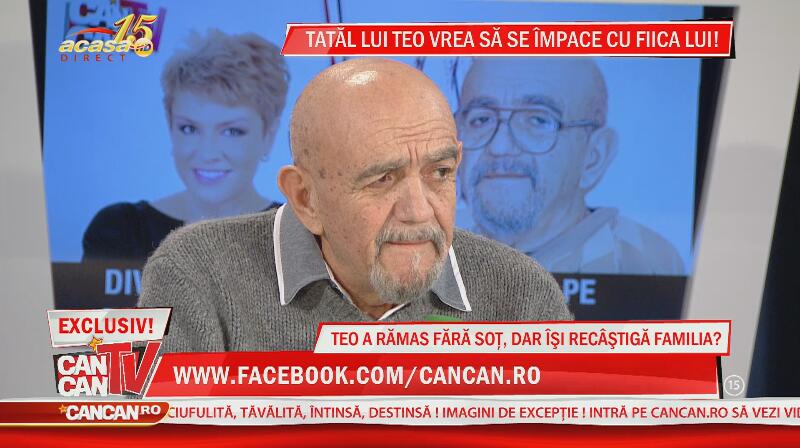 Tatăl lui Teo, declaraţii emoţionante la CANCAN TV pentru fiica lui: