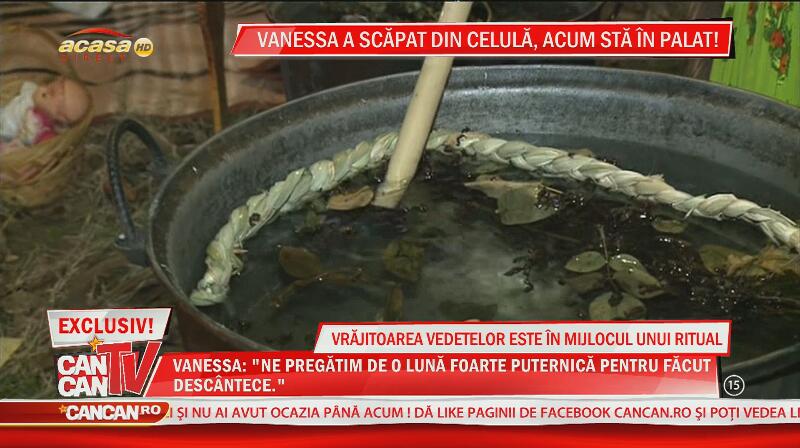 Vrăjitoarea Vanessa, în mijlocul unui ritual!