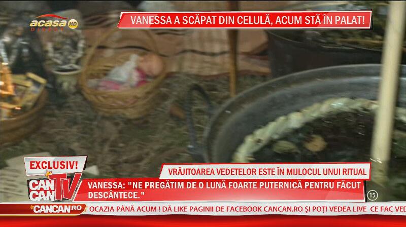 Vrăjitoarea Vanessa, în mijlocul unui ritual!