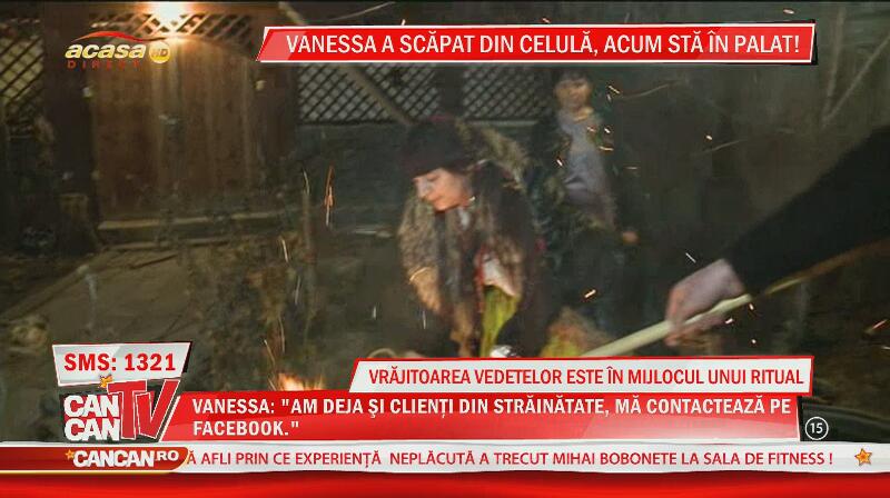 Vrăjitoarea Vanessa, în mijlocul unui ritual!