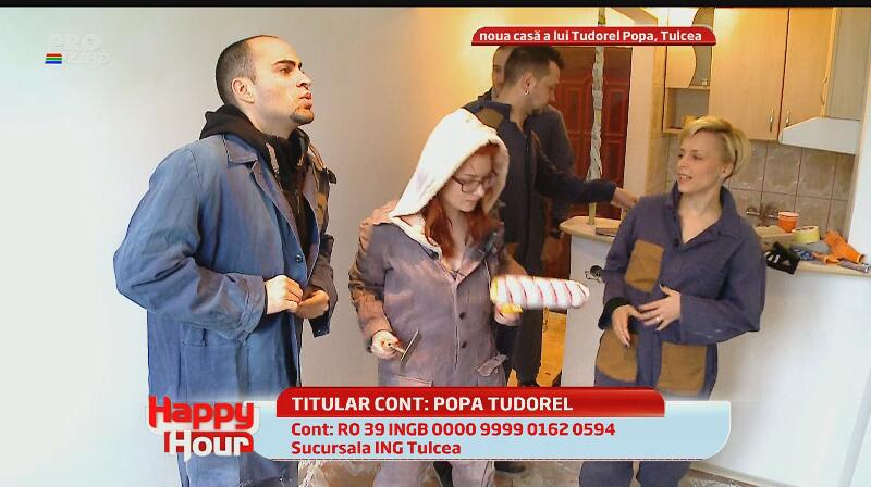 De dragul lui Tudorel Popa, trupa Zero şi Veveriţele i-au zugrăvit apartamentul! Uite-i pe toţi cum