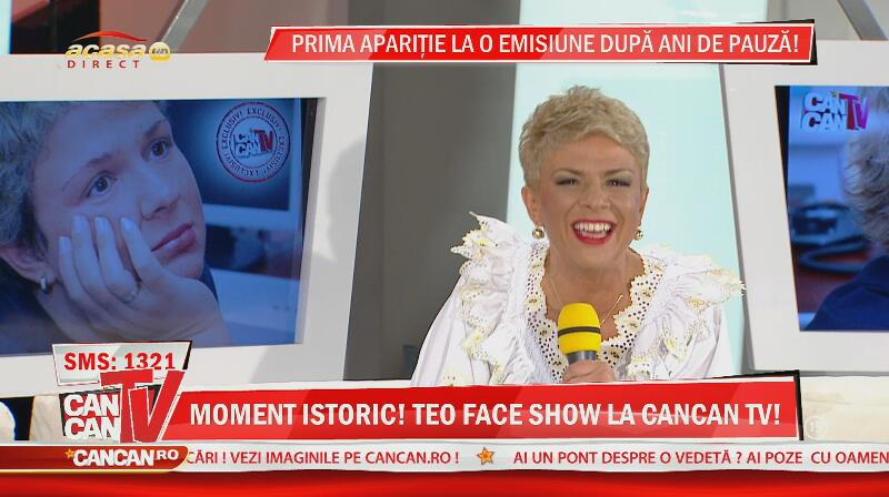 S-a râs în hohote la CANCAN TV! Teo Trandafir, cu ochii în lacrimi după ce a văzut imagini de colecţie din cariera ei!