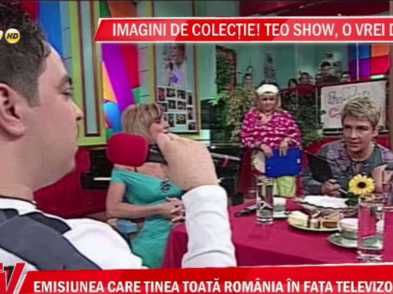 S-a râs cu lacrimi la CANCAN TV! Teo Trandafir, emoţii maxime după ce a văzut imagini de colecţie din cariera ei!