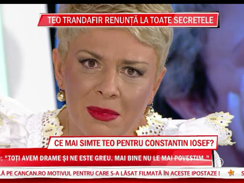 Teo Trandafir, declaraţii sensibile pentru fostul soţ:
