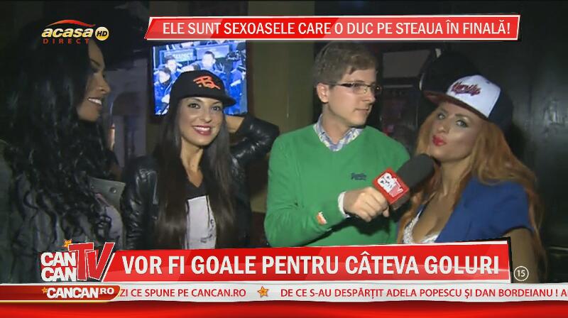 Cele mai mari suporteriţe ale Stelei! Tonciu, Laurette şi Buruiana ţipă pentru echipa României! Uite-le cum îi susţin pe băieţi!