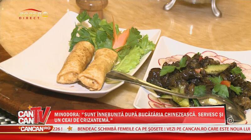 Minodora, cină extravagantă în oraş! A mâncat salata de meduze, piele de tigru şi raţa caramelizantă! Vezi daca i-a plăcut!