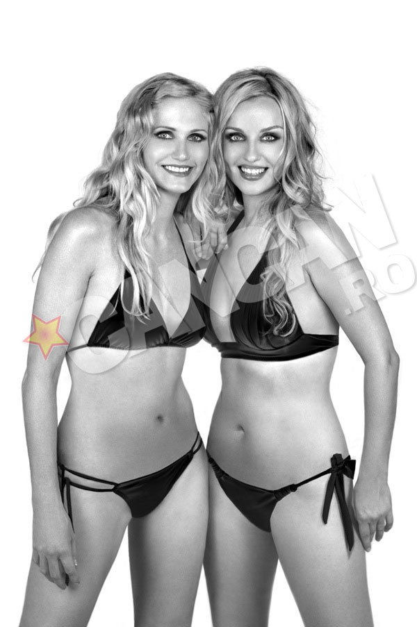 Tania si Tara parca erau surori si pozau in 2007 in dive blonde si fericite