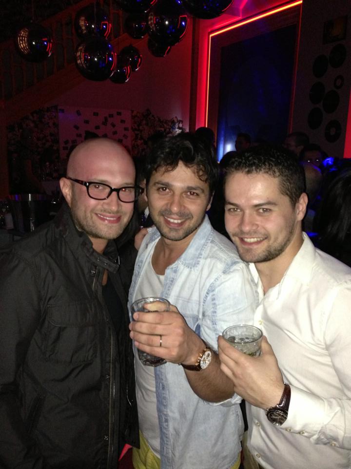 Razvan Munteanu, alaturi de Mihai Bendeac si un prieten comun