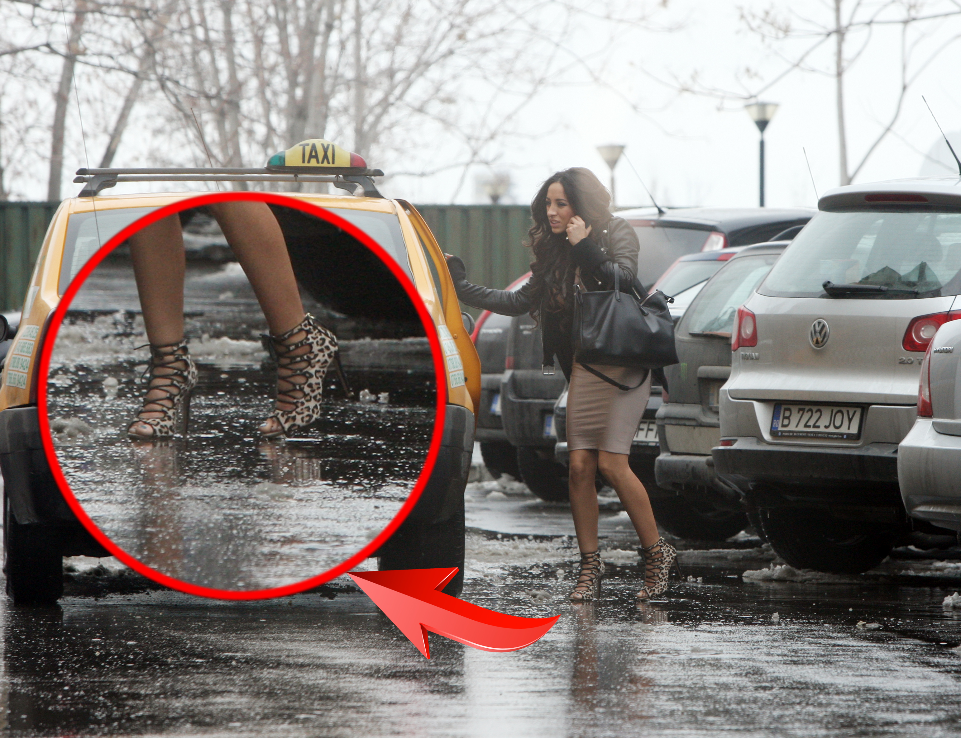 Ruby poarta aceleasi sandale si pe strada, indiferent de vreme