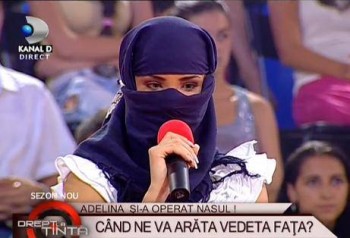 Adelina Pestritu a aparut si la TV mascata