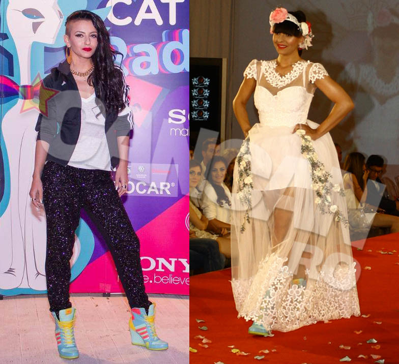 Giulia a purtat pe sub rochia de mireasa, tenesii cu care venise de acasa