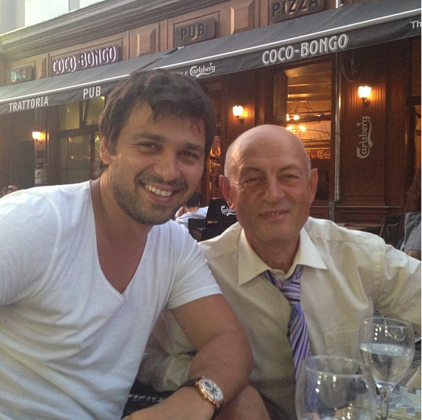 Razvan Munteanu alaturi de tatal lui